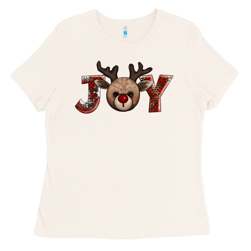 Joy Reindeer Ladies Tee by AdoDesignShop | Teevron