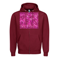 Pink Glitter With Leopard Pattern Zipper Hoodie | Teevron