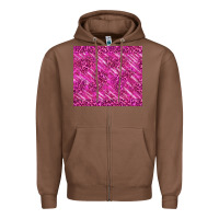 Chestnut pink glitter with leopard pattern Zipper Hoodie - TumblerDesignByShophia