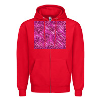 Red pink glitter with leopard pattern Zipper Hoodie - TumblerDesignByShophia
