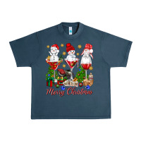 Midnight Navy Merry Christmas wine and cocktails Urban Heavy Tee - NancyCooperArtShop