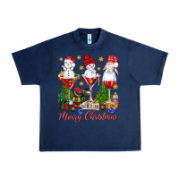 Navy Merry Christmas wine and cocktails Urban Heavy Tee - NancyCooperArtShop