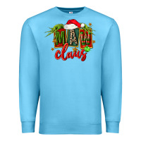 Ocean Blue christmas maw claus Premium Sweatshirt - FaDigitalArtStudio