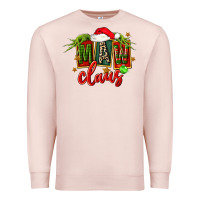 Pale Pink christmas maw claus Premium Sweatshirt - FaDigitalArtStudio