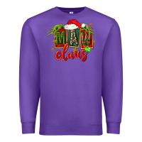 Purple christmas maw claus Premium Sweatshirt - FaDigitalArtStudio