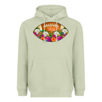 Matcha American Football Floral Heavyweight Hoodie - CowCowDesign
