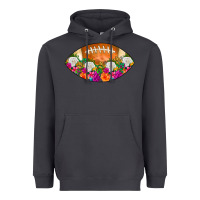 Smoke American Football Floral Heavyweight Hoodie - CowCowDesign