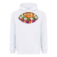 White American Football Floral Heavyweight Hoodie - CowCowDesign