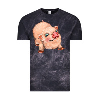 Cloud Black pig Vintage Tee - MaliasSmallBusiness