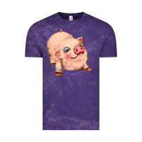 Cloud Purple pig Vintage Tee - MaliasSmallBusiness