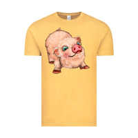 Vintage Mustard pig Vintage Tee - MaliasSmallBusiness