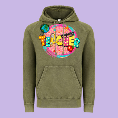 Teacher Vintage Hoodie Designed By Nancycooperartshop