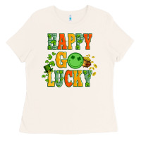 Bone happy go lucky  with coin and shamrock Ladies Tee - Artiststas