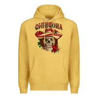 Antique Gold Chingona with roses Mexico Premium Hoodie - HowdyJamesFarm
