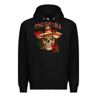 Black Chingona with roses Mexico Premium Hoodie - HowdyJamesFarm