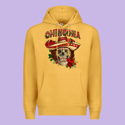 Chingona With Roses Mexico Premium Hoodie Designed By Howdyjamesfarm