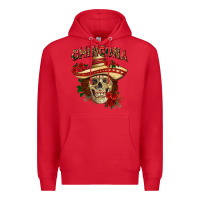 Red Chingona with roses Mexico Premium Hoodie - HowdyJamesFarm