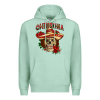 Seafoam Chingona with roses Mexico Premium Hoodie - HowdyJamesFarm