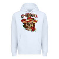 White Chingona with roses Mexico Premium Hoodie - HowdyJamesFarm