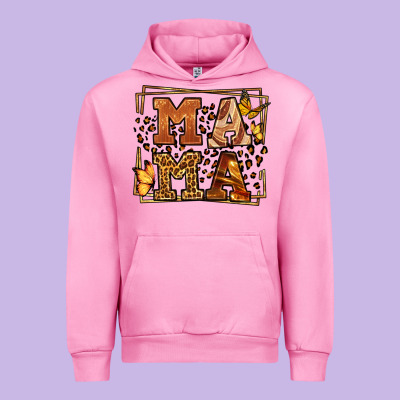 Melanin Leopard Frame Mama Mother's Day Urban Hoodie Designed By Lillyallendesigns
