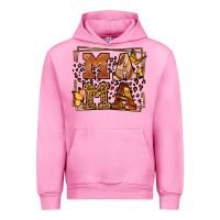 Fuchsia Pink Melanin leopard frame mama Mother's Day Urban Hoodie - LillyAllenDesigns