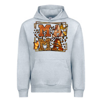 Heather Grey Melanin leopard frame mama Mother's Day Urban Hoodie - LillyAllenDesigns