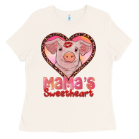 Bone mama's sweetheart baby pig Ladies Tee - AdoDesignShop