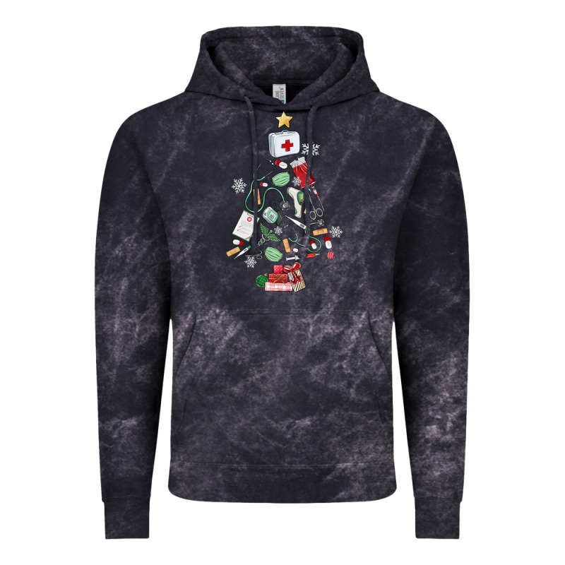 Nurse Christmas Tree Vintage Hoodie by MaliasSmallBusiness | Teevron