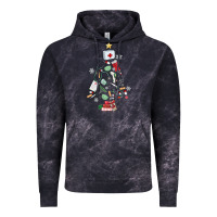 Cloud Black nurse christmas tree Vintage Hoodie - MaliasSmallBusiness