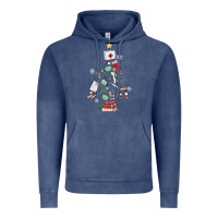 Vintage Denim nurse christmas tree Vintage Hoodie - MaliasSmallBusiness