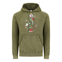 Vintage Olive nurse christmas tree Vintage Hoodie - MaliasSmallBusiness