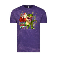 Cloud Purple Christmas dinosaur Vintage Tee - MaliasSmallBusiness