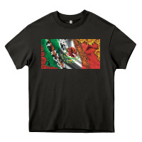 Mexico Flag Cowhide Leopard Sunflower And Roses Licanse  Plate Heavy Core Tee | Teevron