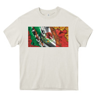 Cream mexico flag cowhide leopard sunflower and roses licanse  plate Heavy Core Tee - Artiststas