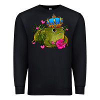 Black valentines day frog prince olivia Premium Sweatshirt - OliviaCreatesArt