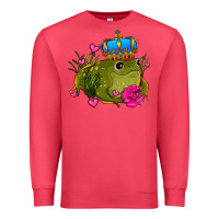 Cardinal valentines day frog prince olivia Premium Sweatshirt - OliviaCreatesArt