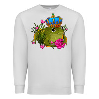 Dove Grey valentines day frog prince olivia Premium Sweatshirt - OliviaCreatesArt