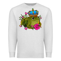 Oatmeal Heather valentines day frog prince olivia Premium Sweatshirt - OliviaCreatesArt