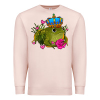 Pale Pink valentines day frog prince olivia Premium Sweatshirt - OliviaCreatesArt