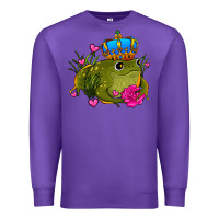 Purple valentines day frog prince olivia Premium Sweatshirt - OliviaCreatesArt