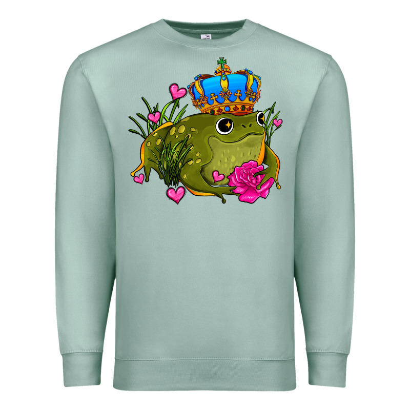 Valentines Day Frog Prince Olivia Premium Sweatshirt by OliviaCreatesArt | Teevron