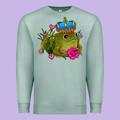Valentines Day Frog Prince Olivia Premium Sweatshirt Designed By Oliviacreatesart