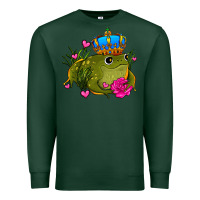 Sports Green valentines day frog prince olivia Premium Sweatshirt - OliviaCreatesArt