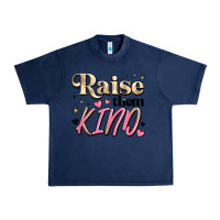 Navy raise them kind Urban Heavy Tee - JahusDesignShop