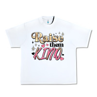 White raise them kind Urban Heavy Tee - JahusDesignShop