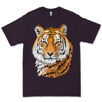 Plum Tiger Head Premium Tee - LillyAllenDesigns