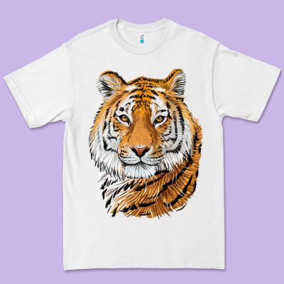 Tiger Head Premium Tee Designed By Lillyallendesigns