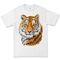 White Tiger Head Premium Tee - LillyAllenDesigns