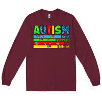 Burgundy autism Long Sleeve Tee - Artiststas