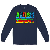 Navy autism Long Sleeve Tee - Artiststas